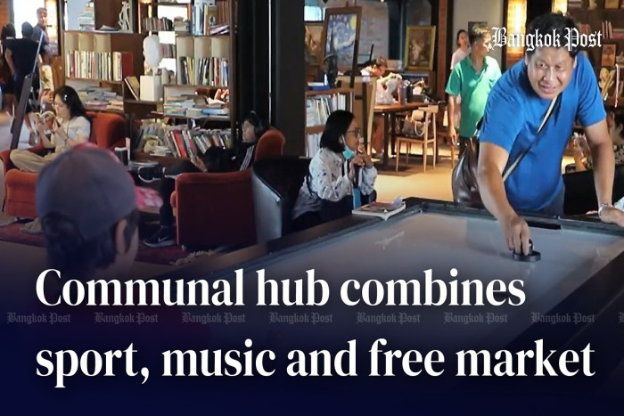 24‑hour communal hub combines sport, music and free market near Bangkok