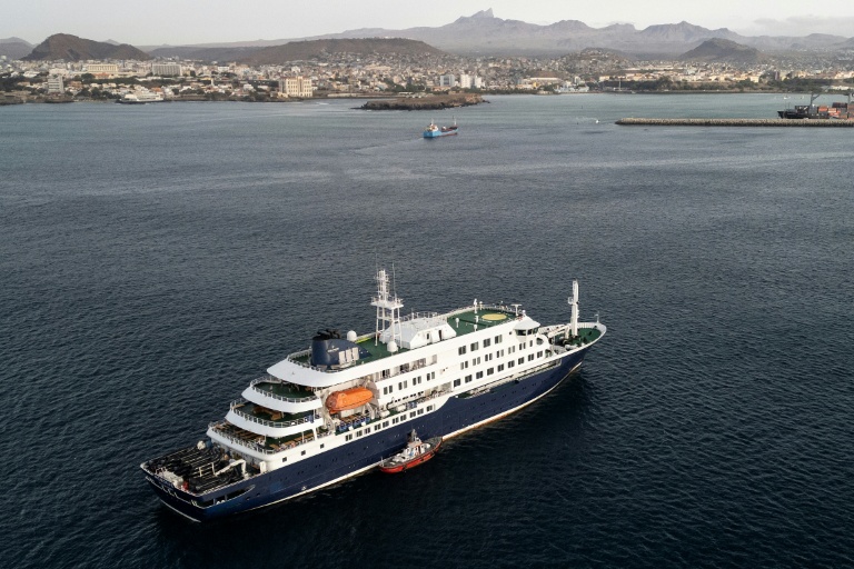 Image 42: The cruise ship MV Hondius is expected to reach port in the Canary Islands early Sunday. (Photo: AFP)