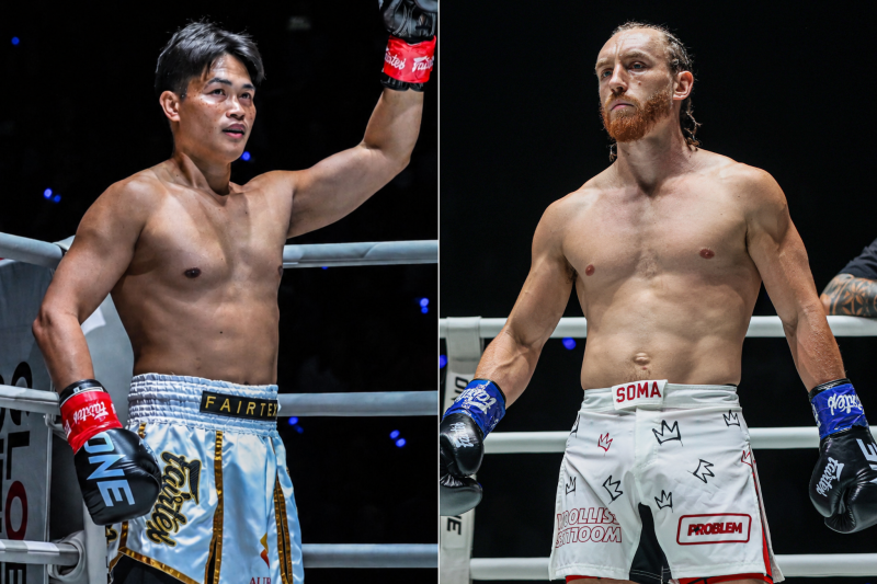 Petchtanong (left) will face Ben Woolliss at ONE Fight Night 43 on Saturday in Bangkok