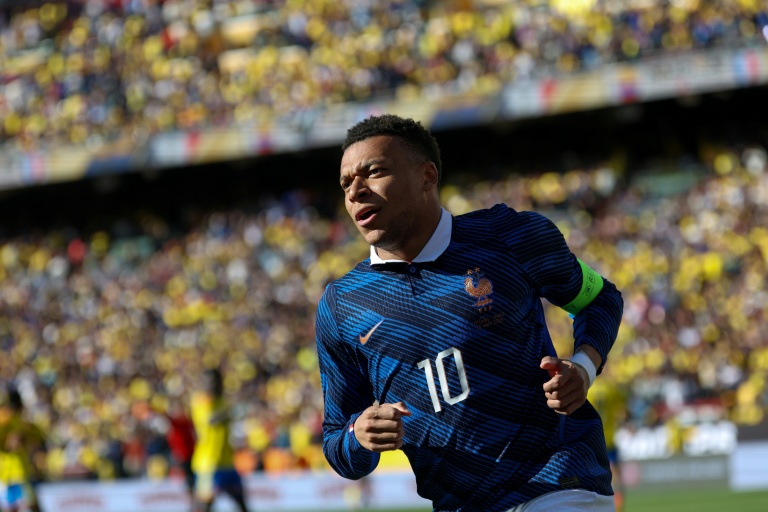 Kylian Mbappe will be on the plane to North America as part of a glittering French forward line, also featuring Ballon d'Or holder Ousmane Dembele and Desire Doue of Paris Saint-Germain and Bayern Munich winger Michael Olise. (Photo: AFP)