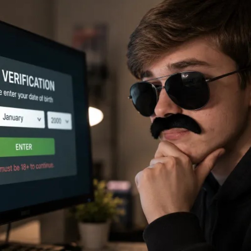 UK kids use fake moustaches to fool online age checks
