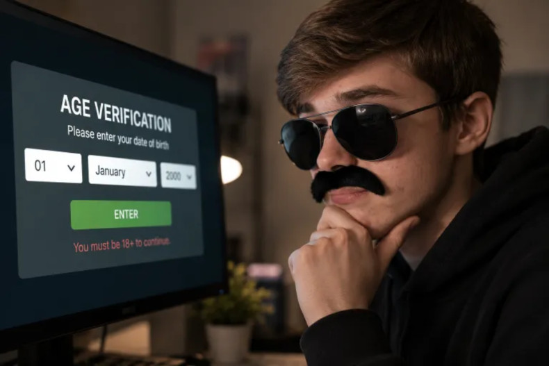 UK kids use fake moustaches to fool online age checks