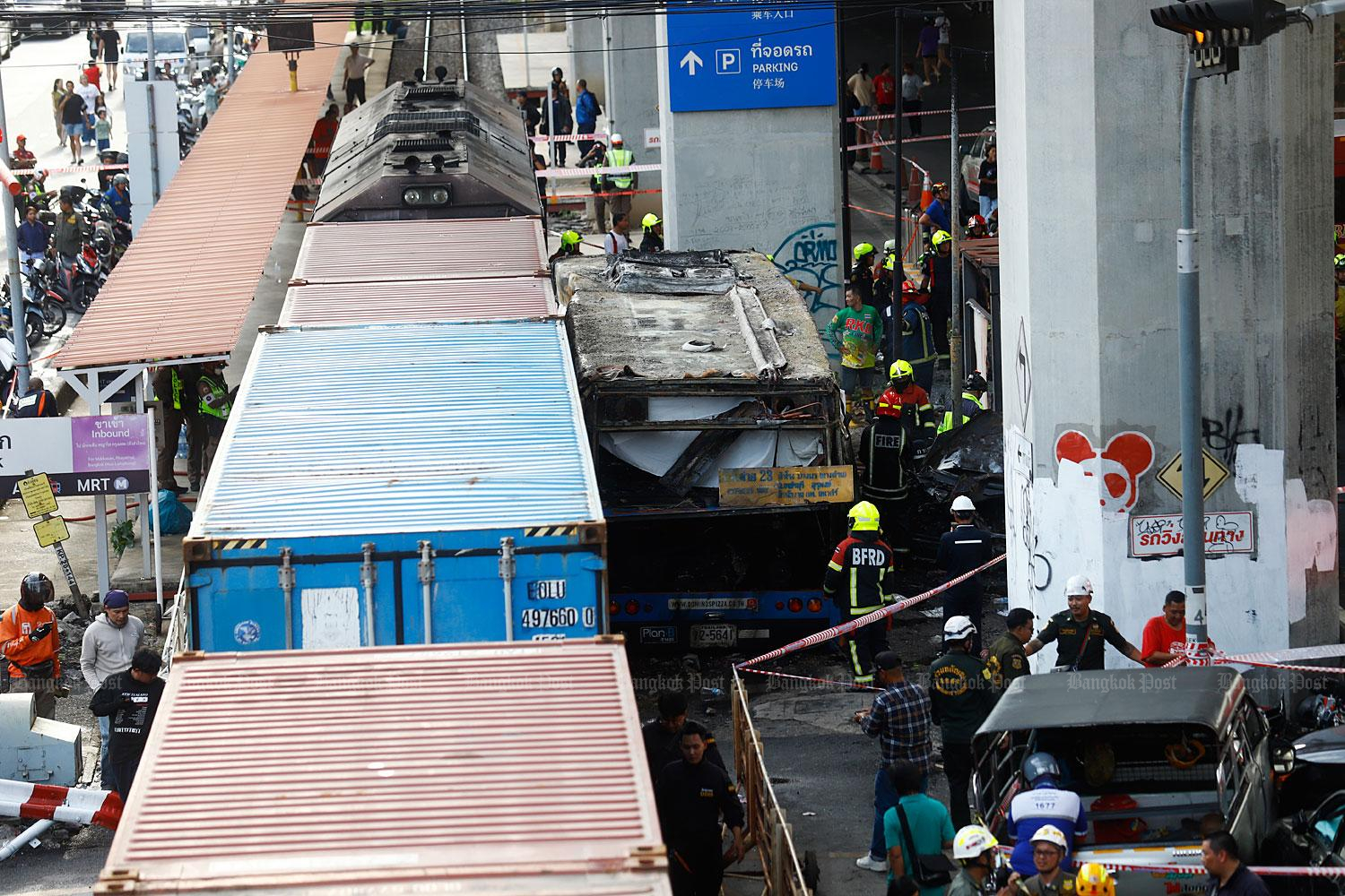 City bus-train collision kills 8