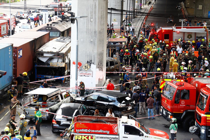 City bus-train collision kills 8