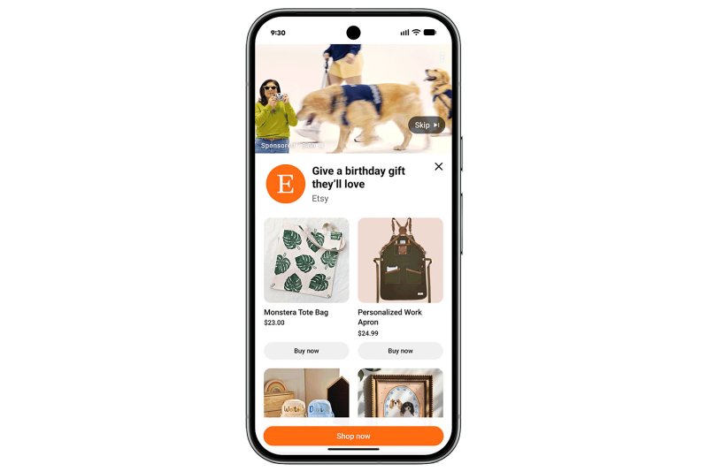 A smartphone screen displays ads on YouTube supported by UCP.
