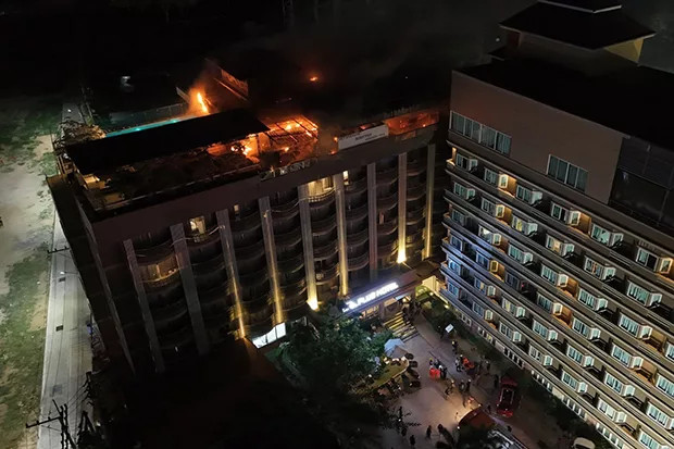 Pattaya hotel fire injures four