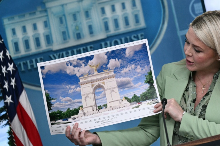 Trump says the arch will be the largest in the world, taller than the Arc de Triomphe in Paris. (Photo: AFP)