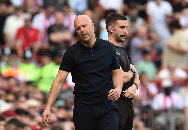 Liverpool manager Arne Slot reacts during the club’s final Premier League match of the season, a draw with Brentford at Anfield, on May 24, 2026. (Photo: Reuters)