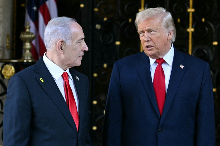 US President Donald Trump and Israeli Prime Minister Benjamin Netanyahu spoke on Monday. (Photo: AFP)