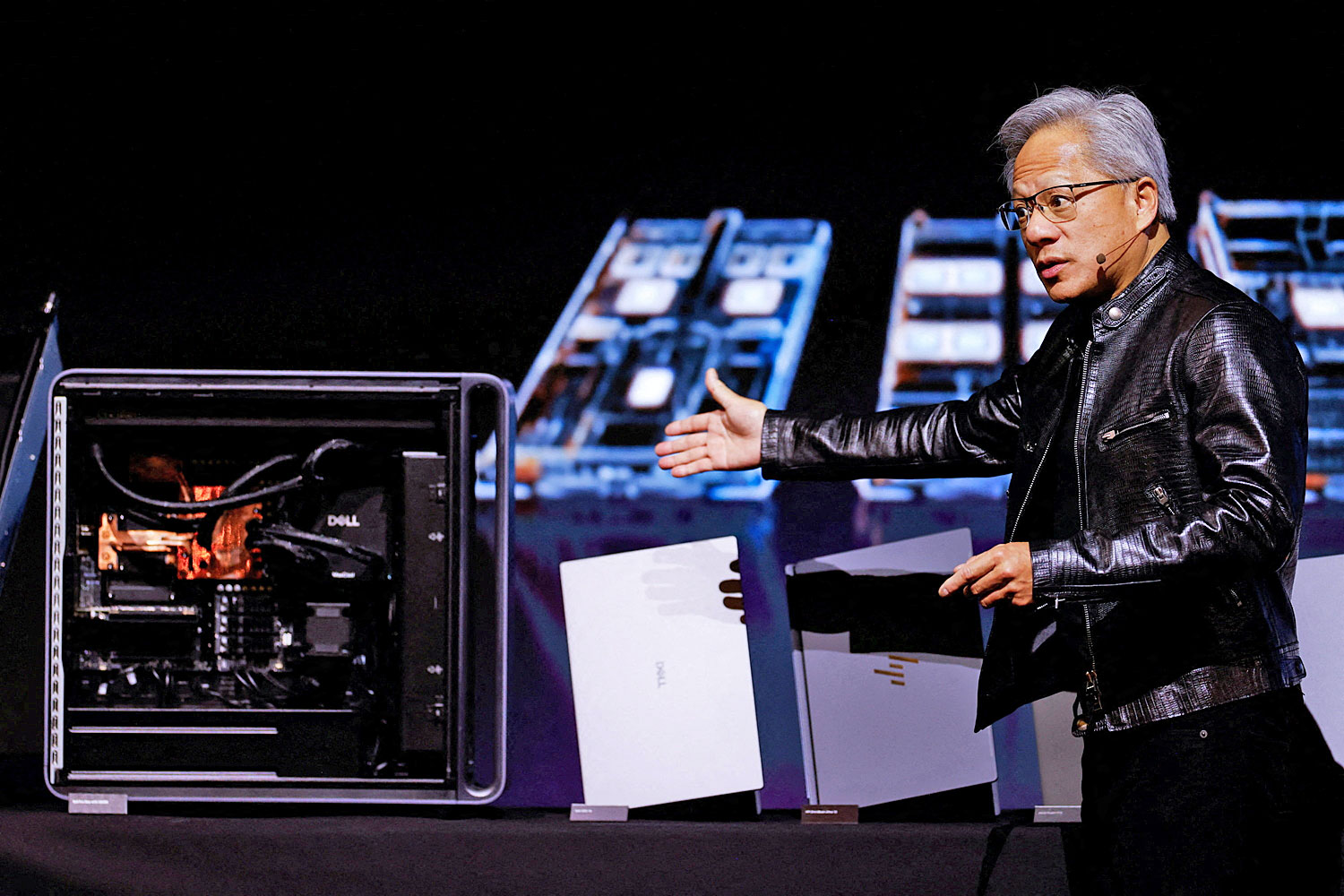 Nvidia's CEO Jensen Huang meets press on the sideline of Taiwan's annual tech show Computex in Taipei, Taiwan June 2, 2026. (Photo: Reuters)