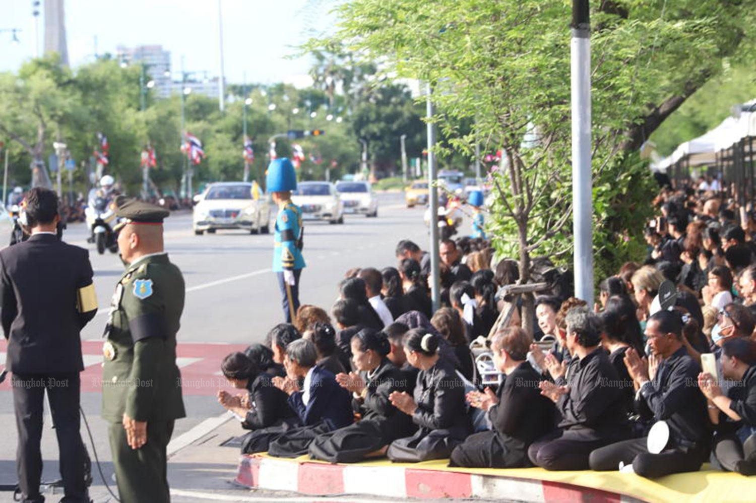 Mourners line procession route to pay tribute to Princess Bajrakitiyabha
