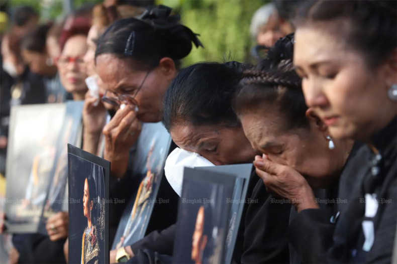 Mourners line procession route to pay tribute to Princess Bajrakitiyabha