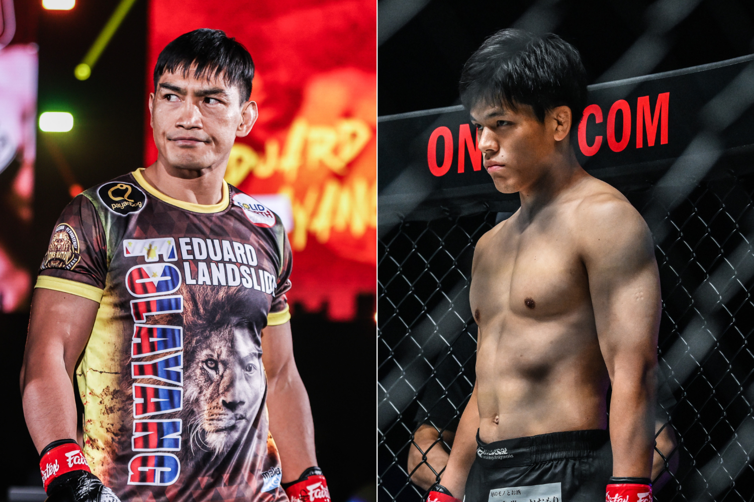 Eduard Folayang (left) returns against Japan_s Shozo Isojima at The Inner Circle 21