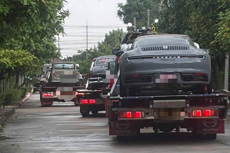 Luxury cars are among assets impounded from targeted locations in the 'Shutdown the laundering'. Photos: Department of Special Investigation