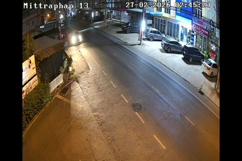 An image from a security video shows an impaired motorcyclist accepting a lift to his home from a man in a pickup truck, only to learn later that his motorbike was missing. (Photo: Prasit Tangprasert)
