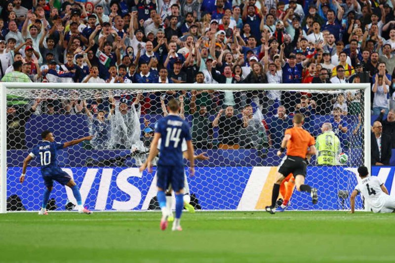 France's Kylian Mbappe scores their second goal. REUTERS