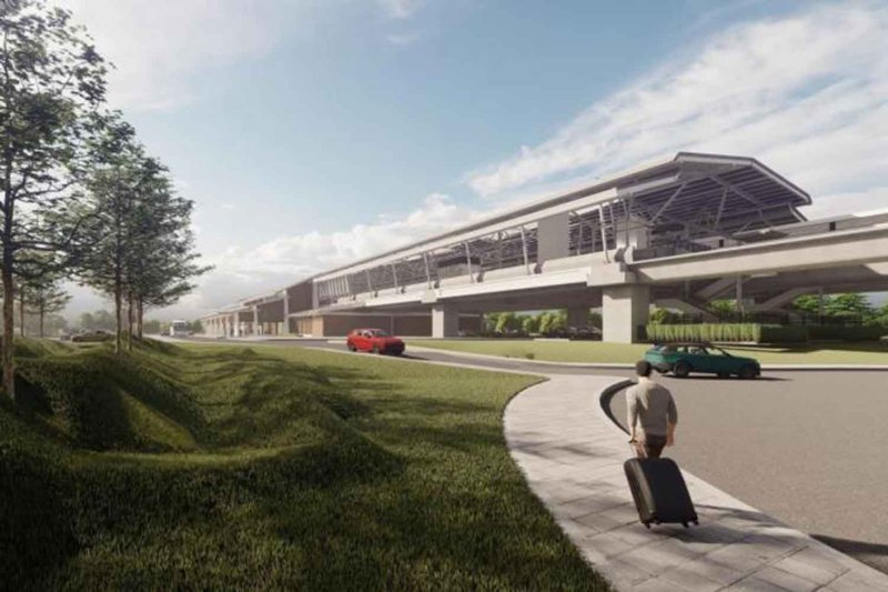 ภาพจำลองโครงการรถไฟความเร็วสูงเชื่อมดอนเมือง สุวรรณภูมิ และอู่ตะเภา แสดงให้เห็นถึงส่วนต่อขยายไปยังจังหวัดตราดที่เสนอไว้ รูปภาพ: จักรกฤต เวหาะกลายหงษ์