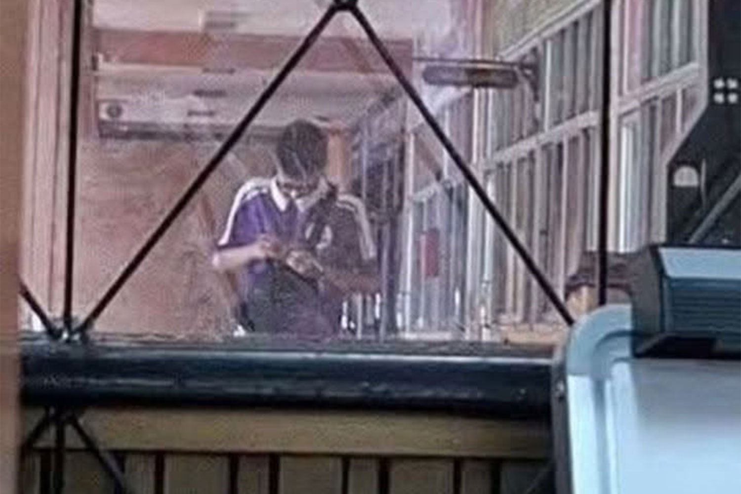 A student believed to be the gunman is hiding inside a school building at Debsirin Nonthaburi School in Bang Kruai district, Nonthaburi. (Photo: Boonwipa Fire and Rescue Team)