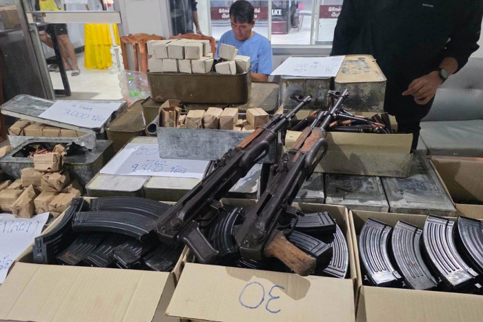 War weapons from Cambodia seized in Trat