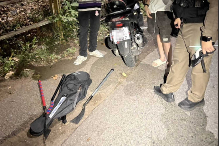 Knives seized at late-night gathering