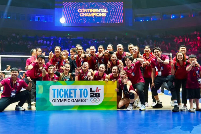 Thai volleyballers bringing home Asian title and Olympic ticket