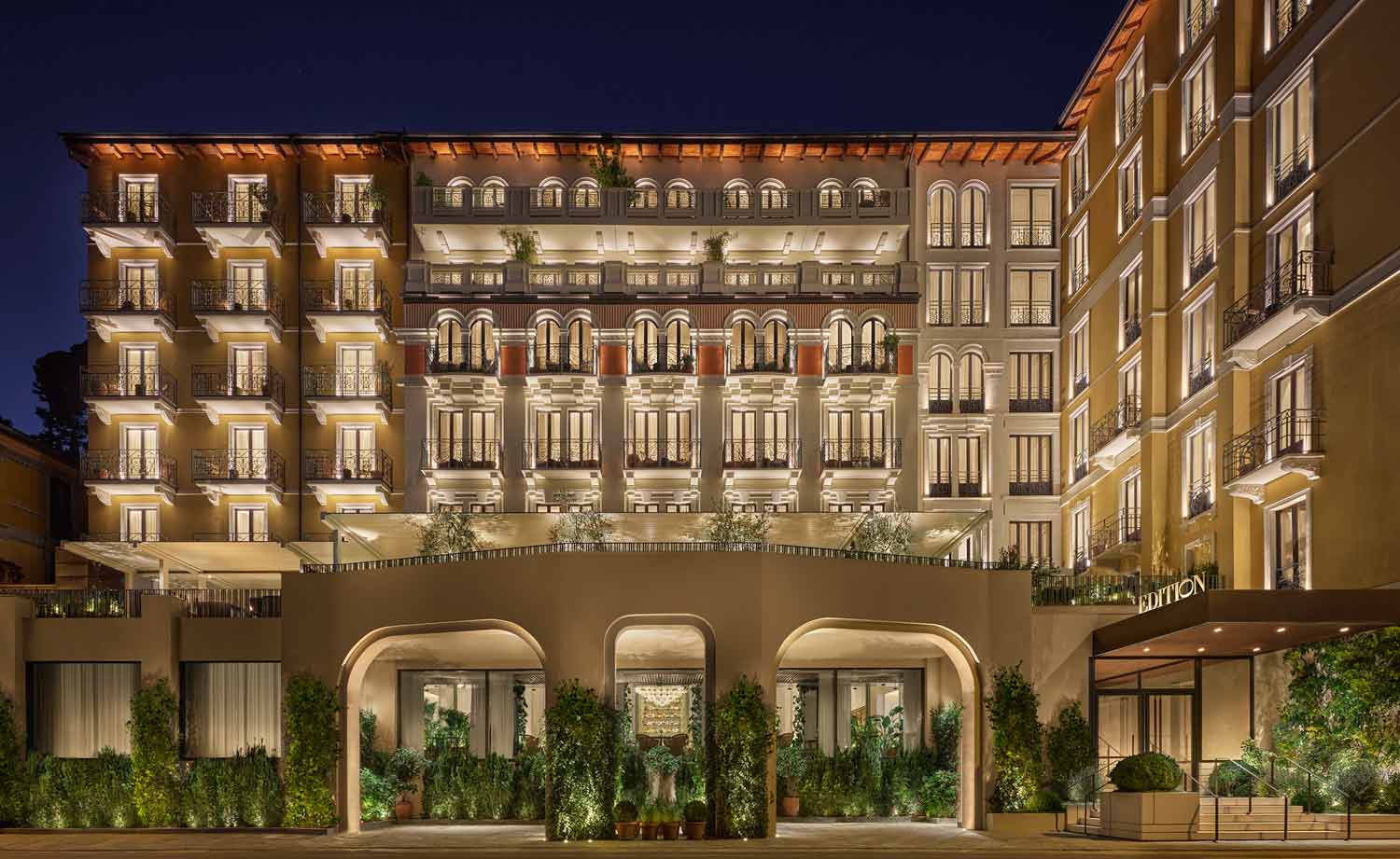 The exterior of the hotel