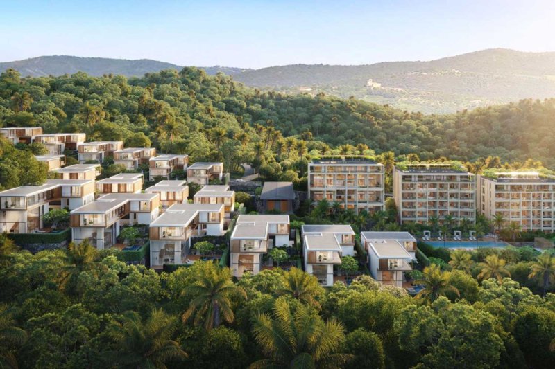 An artist's rendition of Kiara Reserve, Layan, Phuket, one of Minor International's most recent branded residence projects.