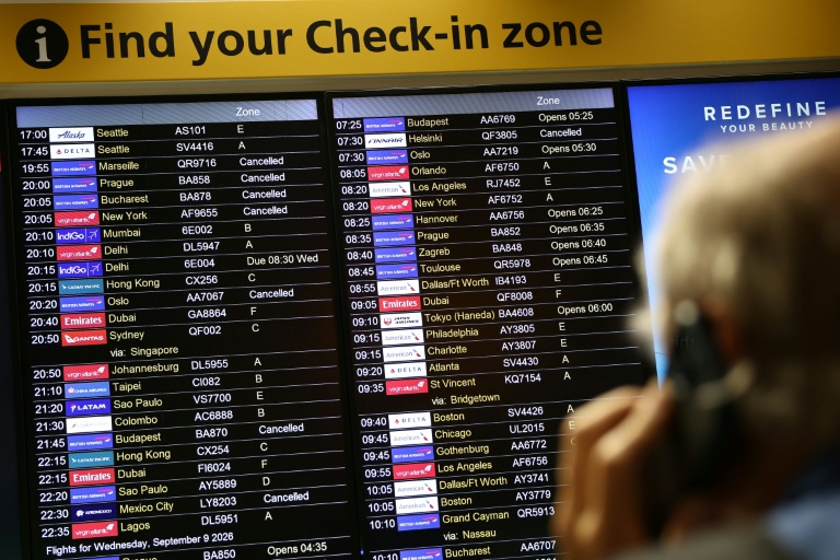 A technical glitch forced 1,300 flights to be axed on Tuesday across British airports. (Photo: AFP)