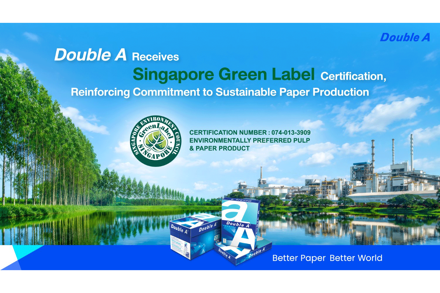 Bangkok Post - Double A Receives The Enhanced Singapore Green