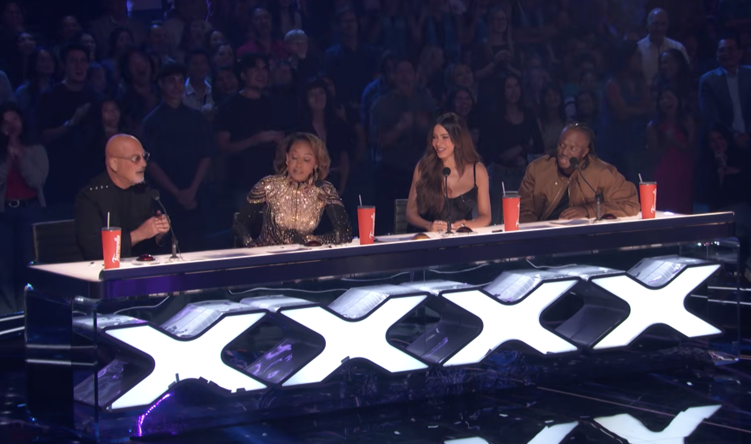 Mandel, Mel B, Vergara and KSI. (Photo: AGT)