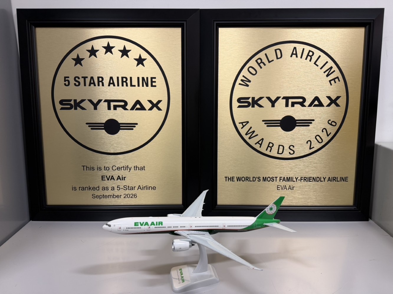 EVA Air Wins Three No. 1 SKYTRAX Awards and 11th Consecutive 5-Star Rating