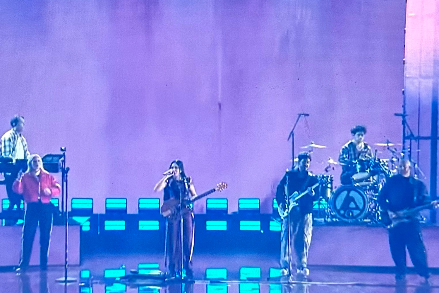 Nene Royal from Thailand joins the influential American rock band Linkin Park on stage, performing 'The Emptiness Machine' from 2024 album From Zero, at AGT 2026.