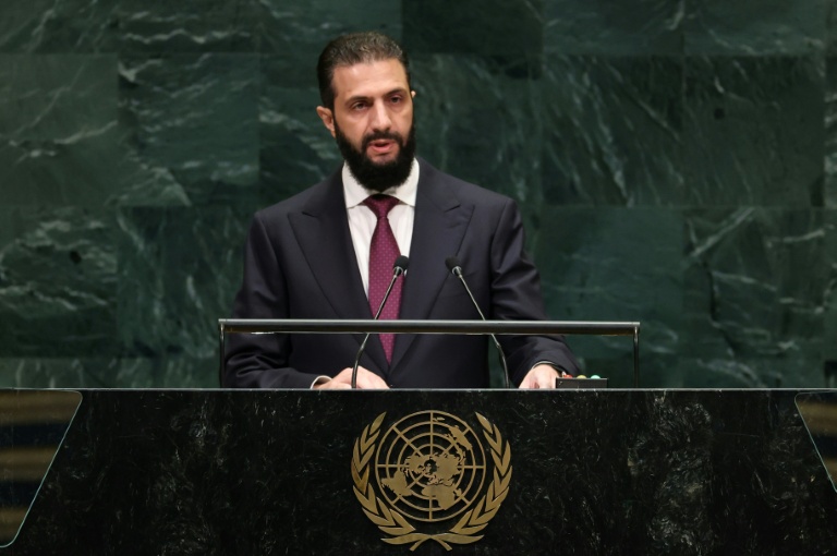 Syrian President Ahmed al-Sharaa used his address to the UN General Assembly to denounce repeated Israeli strikes on his country since the fall of former dictator Bashar al-Assad. (Photo: AFP)