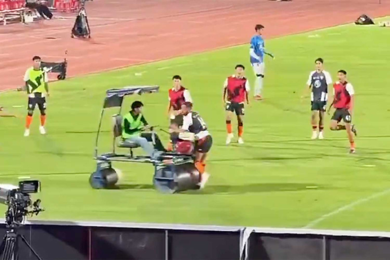 Club fined after pitch roller mishap