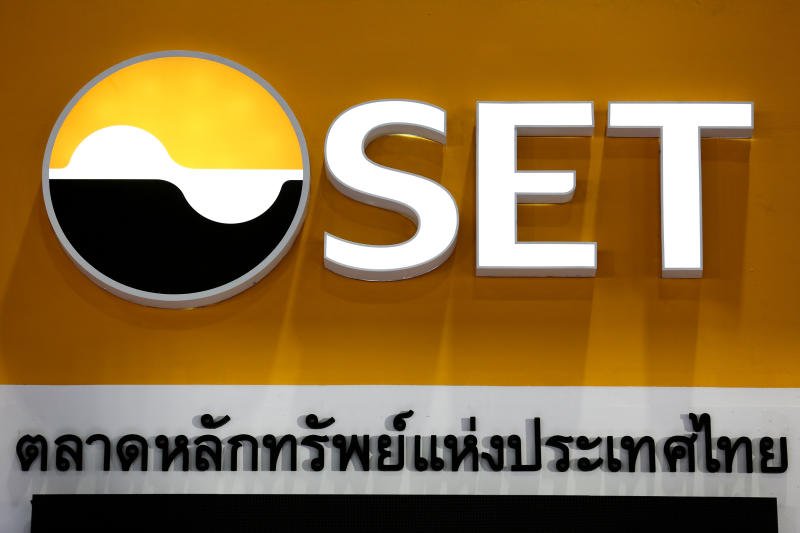 The Stock Exchange of Thailand logo at Money Expo 2019. (Photo: Bangkok Post)