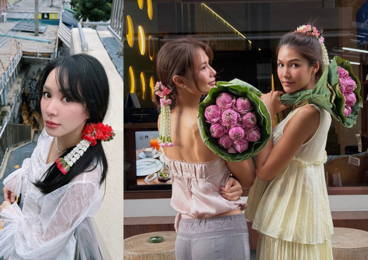 Rooted in respect, worn with style: How Thai flower garlands became the ultimate hair accessory