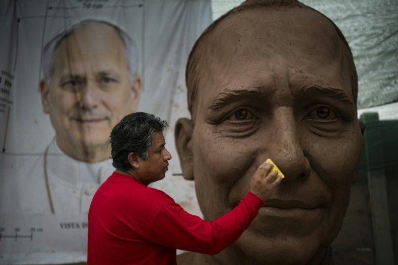 Giant statue of Pope Leo XIV takes shape in Peru workshop