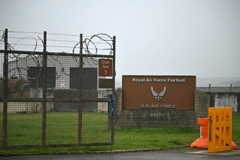 The Fairford RAF base is also used by the US air force.afp