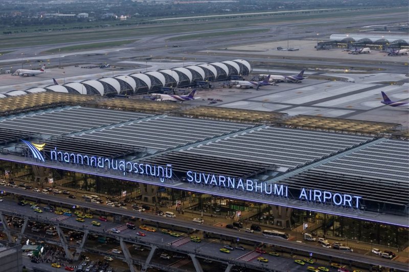 Aerial view of Suvarnabhumi International Airport.(Bangkok Post)