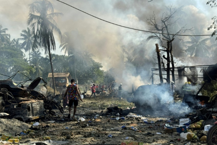 Myanmar airstrike toll hits 50 as families gather dead