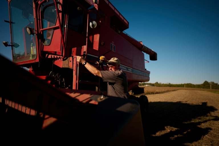 Farmer David Schacht says he has not changed his support for President Donald Trump's Republican party. (Photo: AFP)