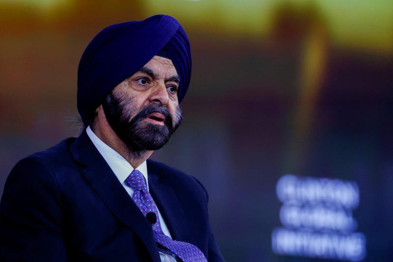 Ajay Banga, president of the World Bank Group, reacts during the Clinton Global Initiative 2026 Annual Meeting in New York on Sept 23. (Photo: Reuters)