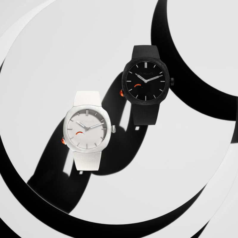Limited-edition Streamliner Pump in a white or black forged quartz case. Photos Courtesy of H Moser