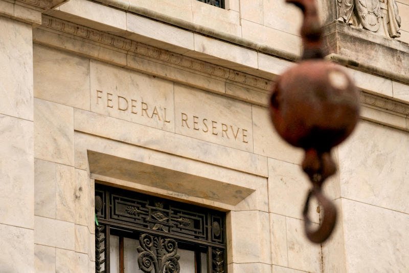 View of the facade as construction continues on the Federal Reserve Board building in Washington on Sept 17, 2025. (Photo: Reuters)