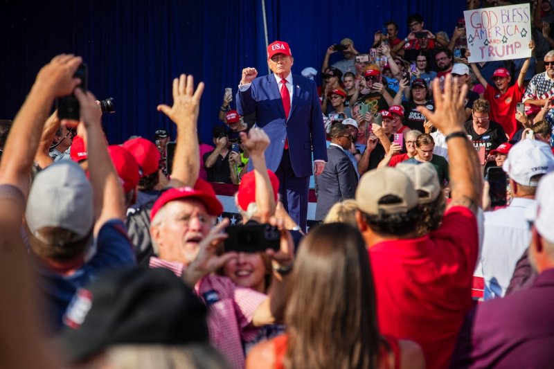 US President Donald Trump greets supporters at a campaign event in Dalton, Georgia, on Oct 16, 2026. (Photo: AFP)
