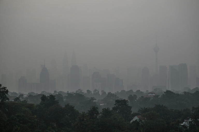 Fires in Indonesia have blanketed parts of Southeast Asia, including Kuala Lumpur (above), with toxic haze and triggered the highest-level alert by the regional bloc’s climate and fire monitor. (Photo: AFP)