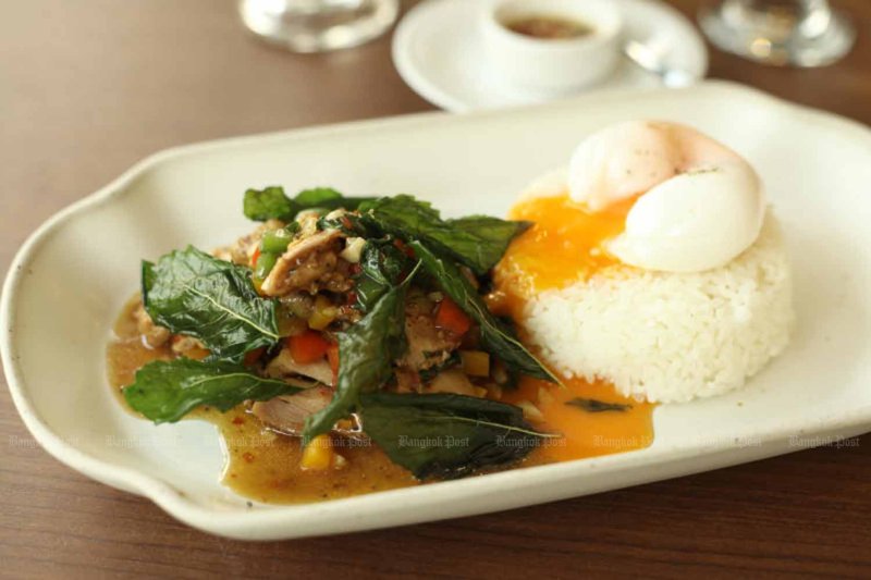 A dish of Phat Kaphrao with holy basil as a main ingredient. (File photo: Pornprom Satrabhaya)