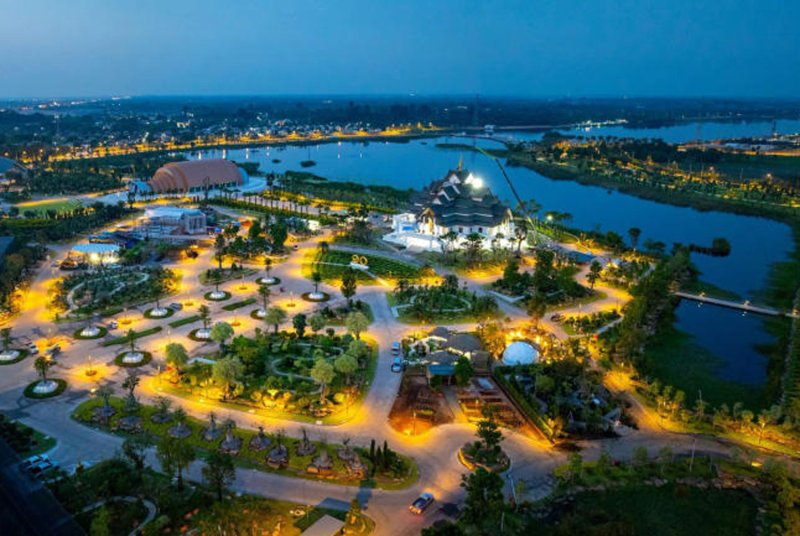 A bird's-eye view of the Udon Thani International Horticultural Expo 2026 venue, scheduled to run from Nov 1 to March 14 under the theme 'Diversity of Life: Connecting People, Water and Plants for Sustainable Living'. (Photo: TAT Udon Thani Office)