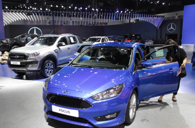 Ford cars on display at the Thailand International Motor Expo 2016 at Impact Muang Thong Thani. Thailand accounted for the highest sales in the region at 36,465 vehicles last year. TAWATCHAI KEMGUMNERD