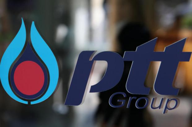 A sign at PTT's headquarters on Vibhavadi Rangsit Road. PTT is keen to buy a 49% stake from Petronas in an upstream Sarawak gas field. WICHAN CHAROENKIATPAKUL